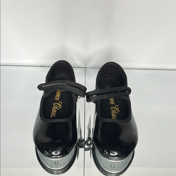 Dance Class Black Kids Tap Shoes - Picture 1 of 4